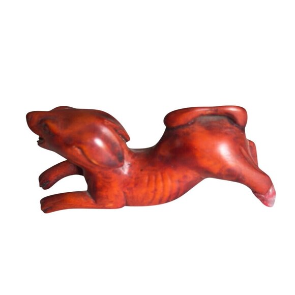 Vintage Boxwood Hand-Carved Japanese Netsuke Dogs - Sitting & Playful Poses - Picture 2 of 10